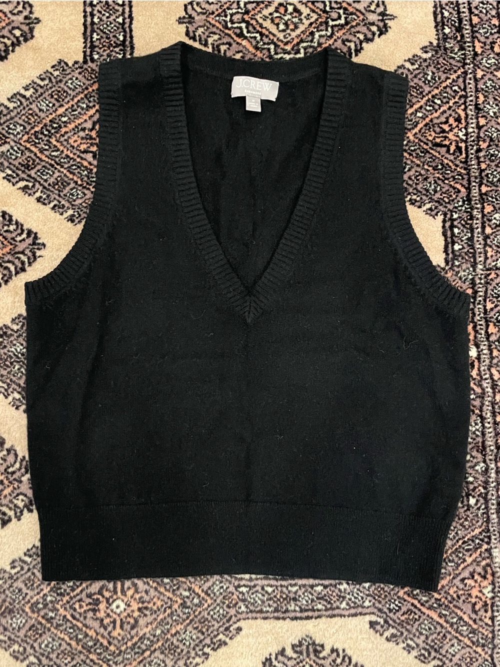 J.Crew Black Cashmere Vest